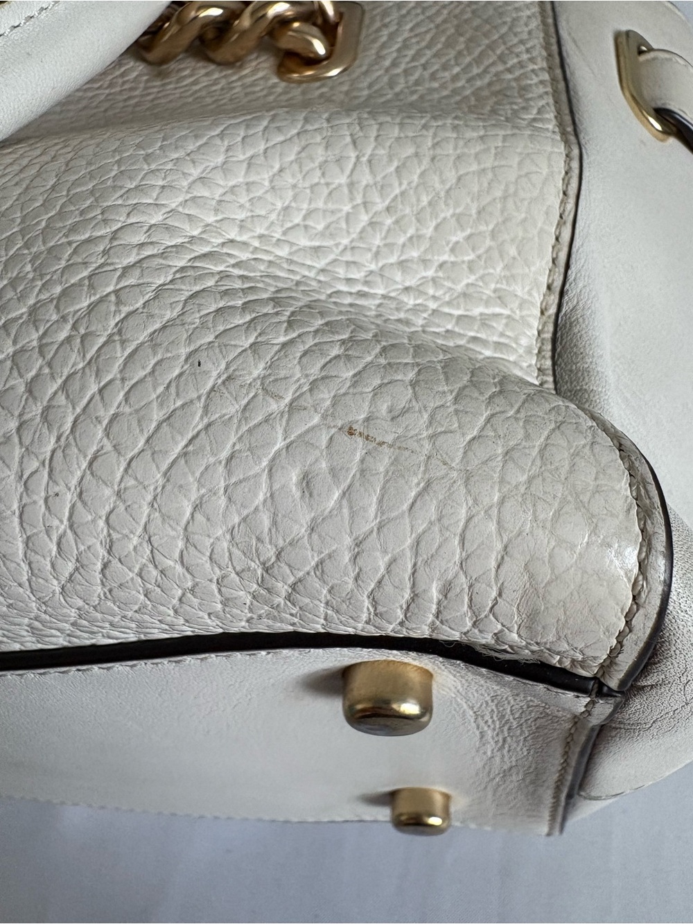 Coach Blake Carryall Chalk Pebbled Leather Satchel - Picture 8 of 12